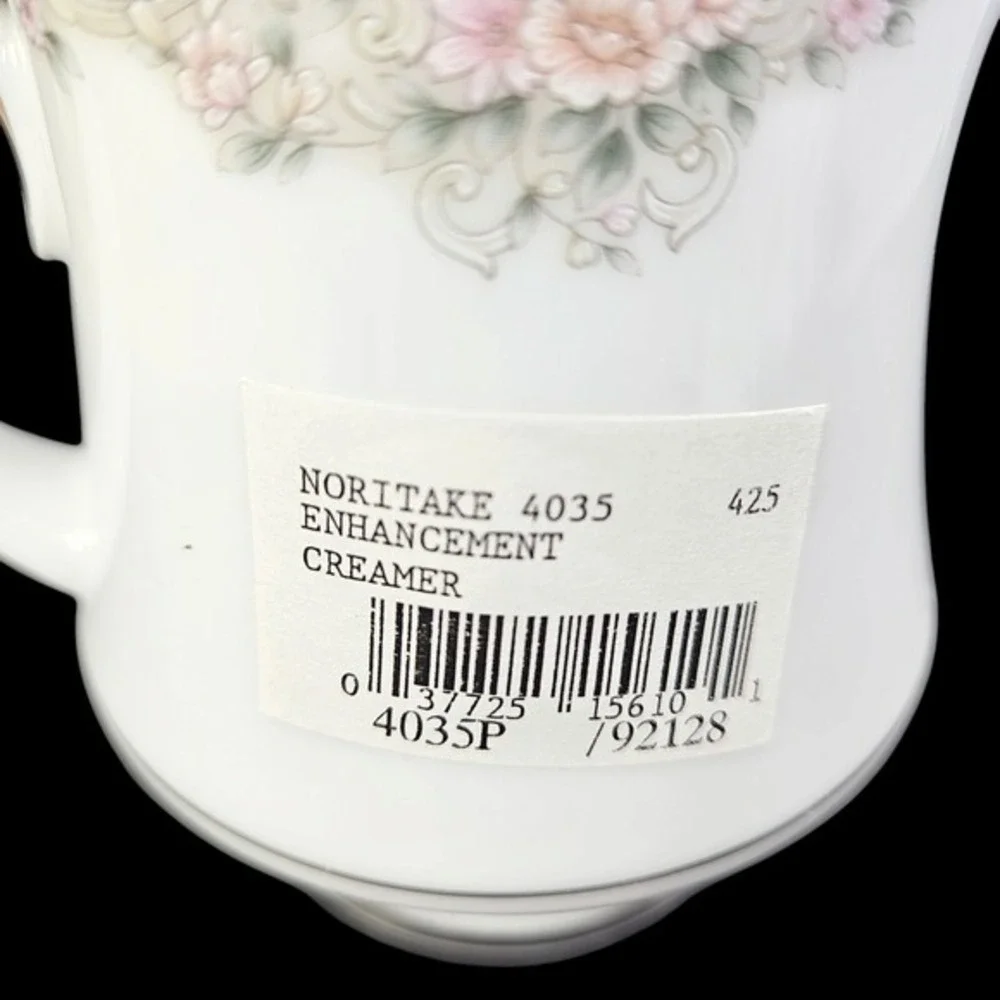 Noritake Enhancement Creamer 8 Ounce Serving Dinner‎ Floral 4035 Retired New